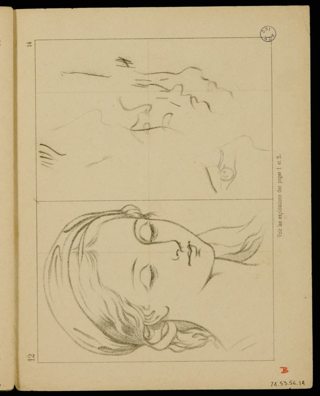 album Esquisse de visage de femme 1974.53.56.14 Photo Mucem