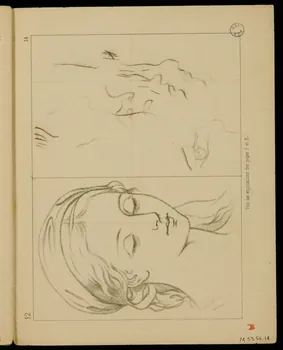 album Esquisse de visage de femme 1974.53.56.14  Photo Mucem