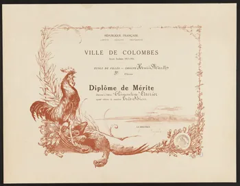 estampe Diplôme de Mérite 1974.53.58  Photo Mucem