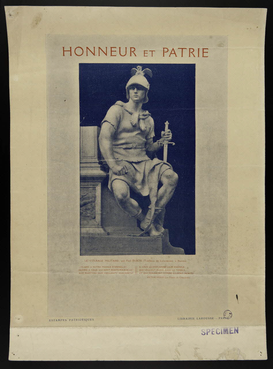 estampe HONNEUR ET PATRIE 1974.55.11 Photo Mucem