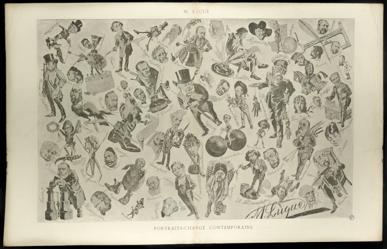 estampe PORTRAITS-CHARGE CONTEMPORAINS 1974.55.18 Photo Mucem