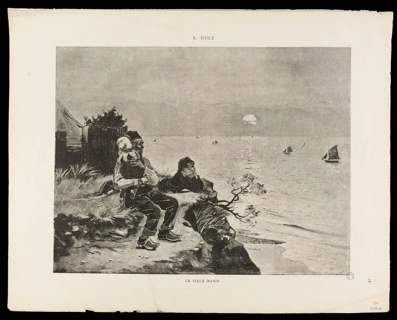 estampe LE VIEUX MARIN 1974.55.20 Photo Mucem