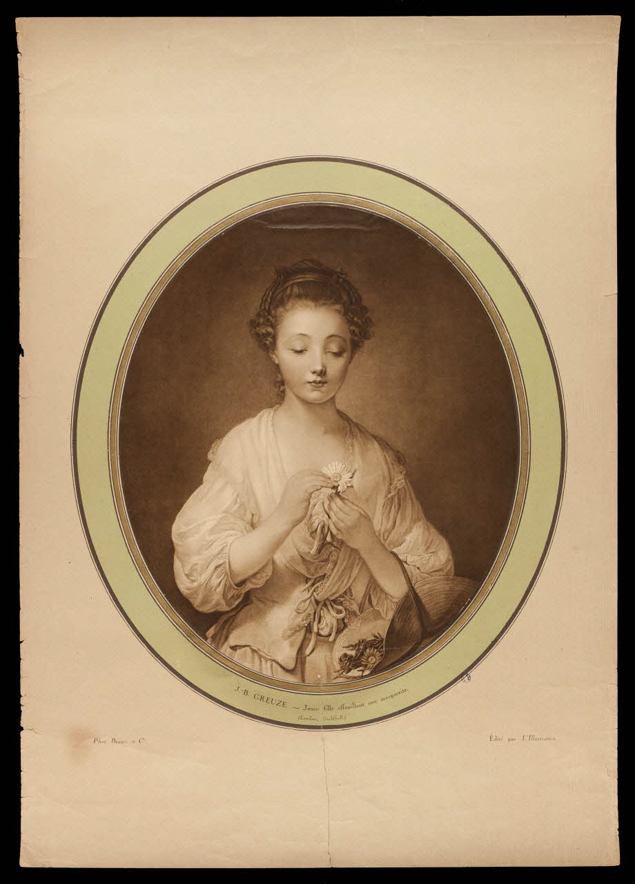 estampe Jeune fille effeuillant une marguerite. 1974.55.4 Photo Mucem