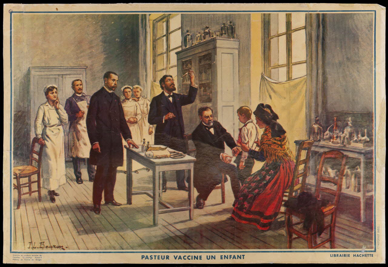 estampe PASTEUR VACCINE UN ENFANT 1974.55.9 Photo Mucem