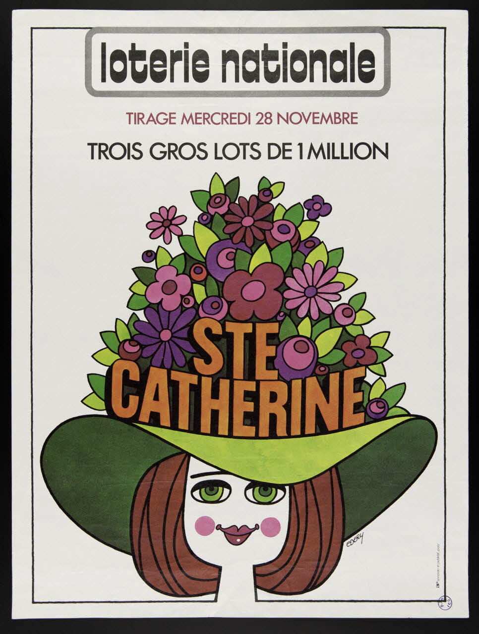 Edery ; Anonces Et Publicités estampe loterie nationale Île-de-France, France 1973 1974.58.10 Photo Mucem