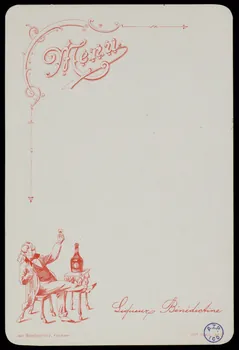 estampe Menu  Liqueur Bénédictine 1974.65.27  Photo Mucem