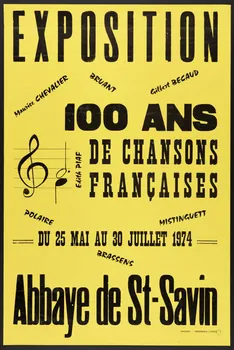 estampe EXPOSITION  100 ANS  DE CHANSONS  FRANCAISES 1974.65.38  Photo Mucem
