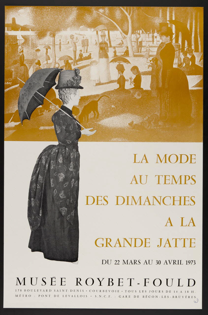estampe LA MODE  AU TEMPS  DES DIMANCHES  A LA  GRANDE JATTE 1974.65.39 Photo Mucem