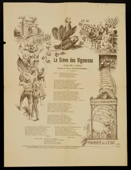 estampe La Grève des Vignerons  CONTRE L'IMPOT 1974.65.41  Photo Mucem