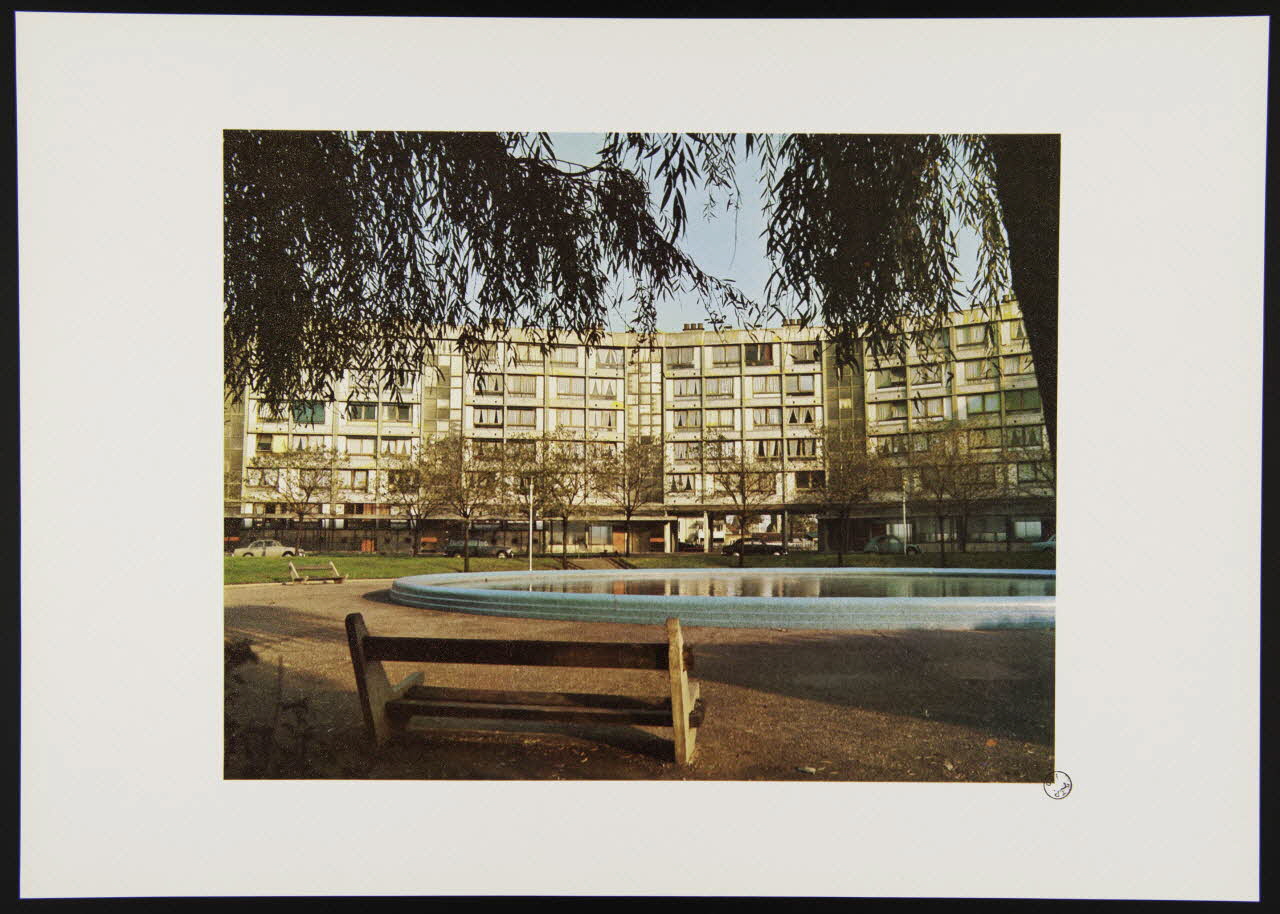 estampe Le bassin du fossé de l'aumone à Gennevilliers 1974.70.14.15 Photo Mucem