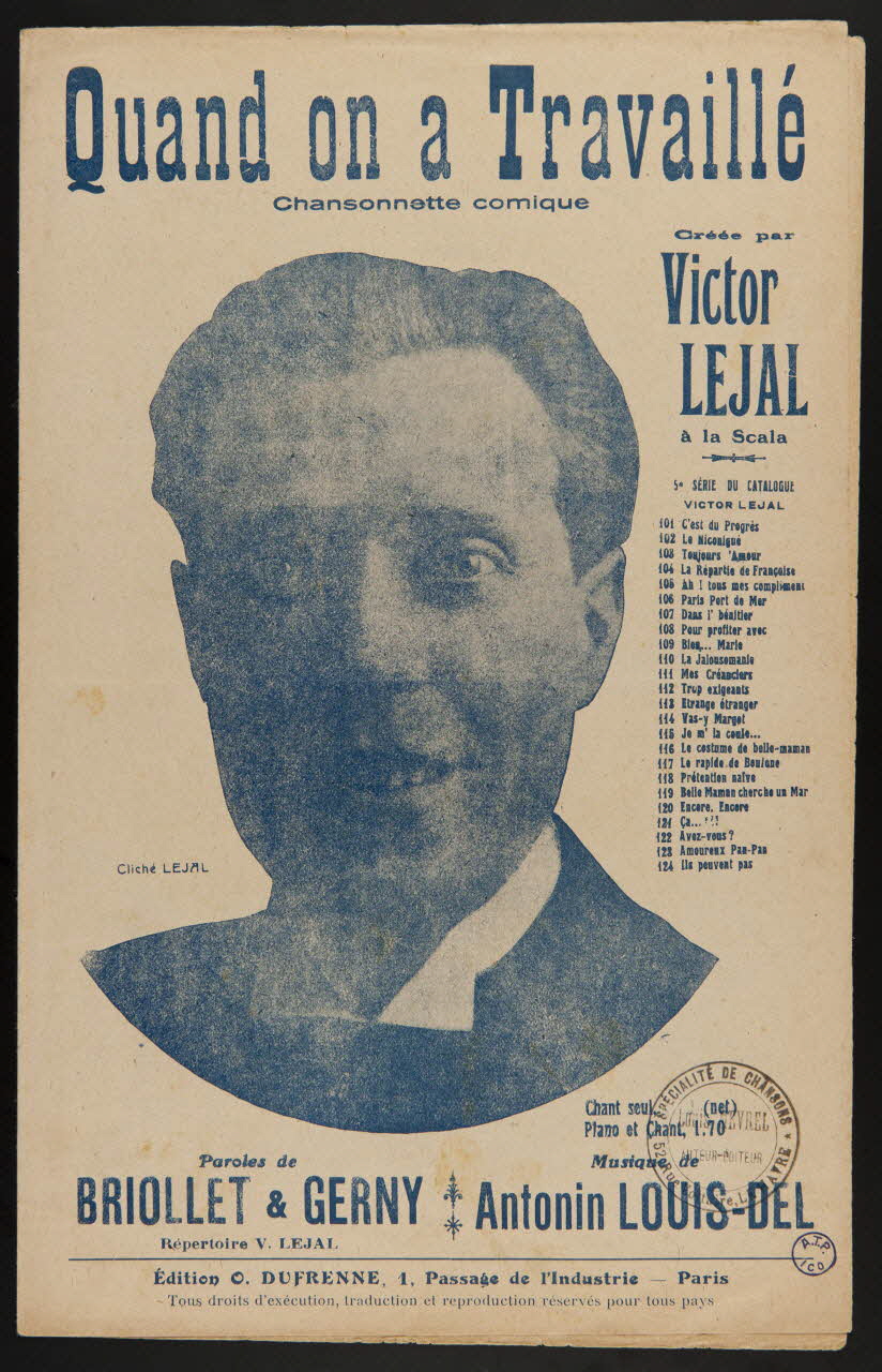 estampe Quand on a Travaillé 1974.72.1 Photo Mucem