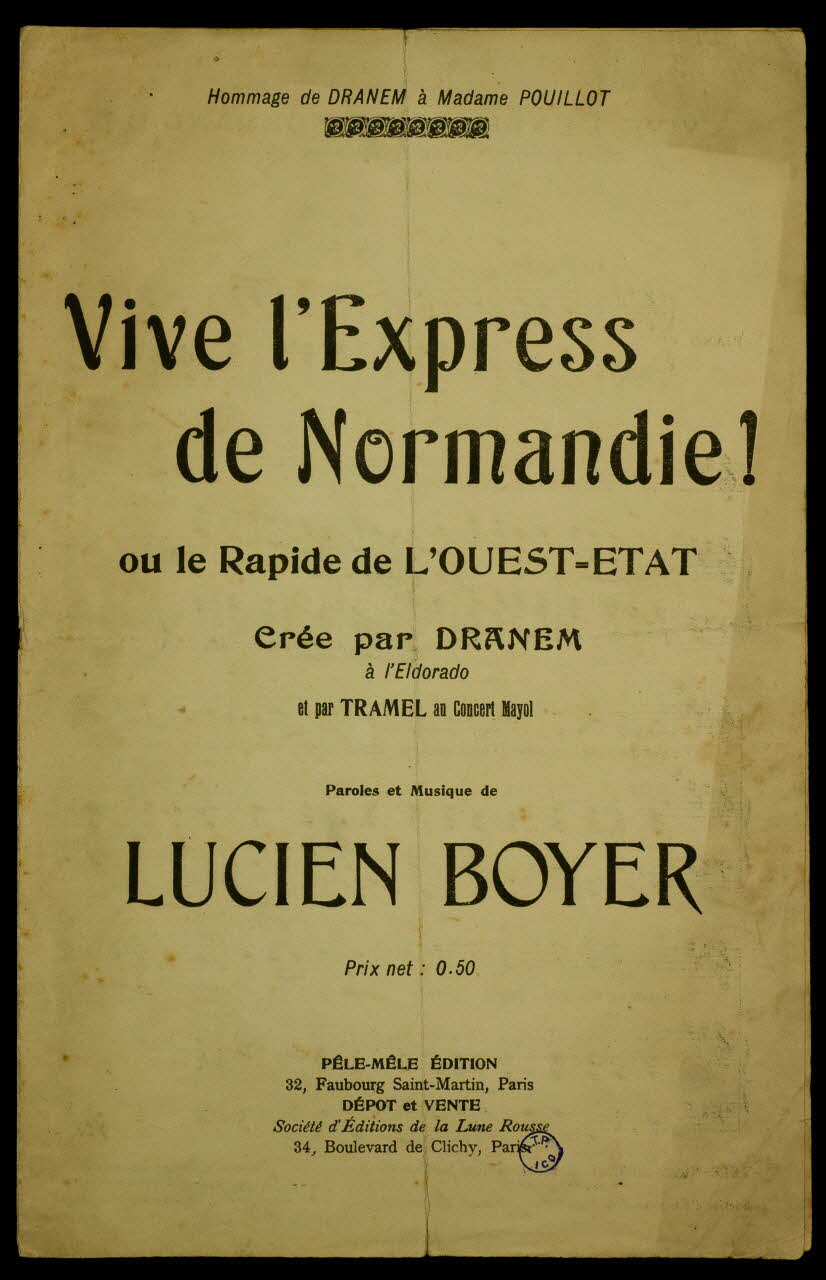 estampe Vive l'Express  de Normandie ! 1974.72.7 Photo Mucem