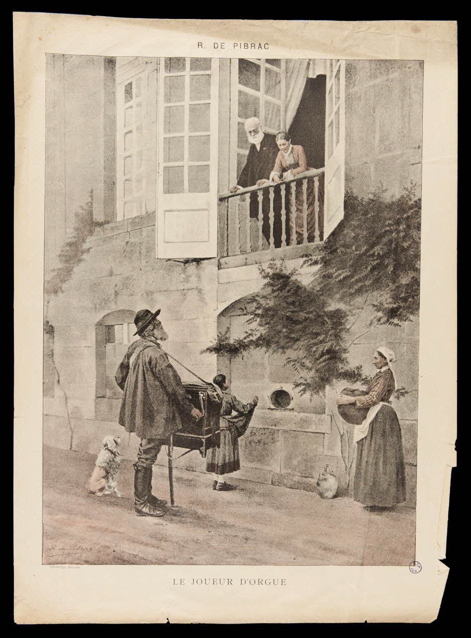 estampe LE JOUEUR D'ORGUE 1974.74.4 Photo Mucem