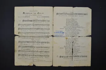 Désiré Berniaux ; Ferdinand Louis Bénech ; Joanyd partition de musique petit format 1909 1965.149.28 Photo Mucem