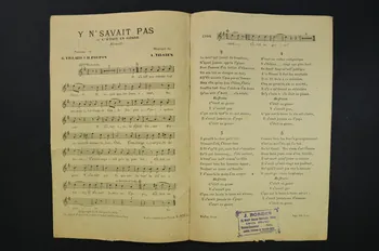 Henri Poupon ; Georges Villard ; Albert Valsien ; Dranem ; Tramel ; Emile Guéprotte partition de musique petit format 1912 1965.149.30  Photo Mucem