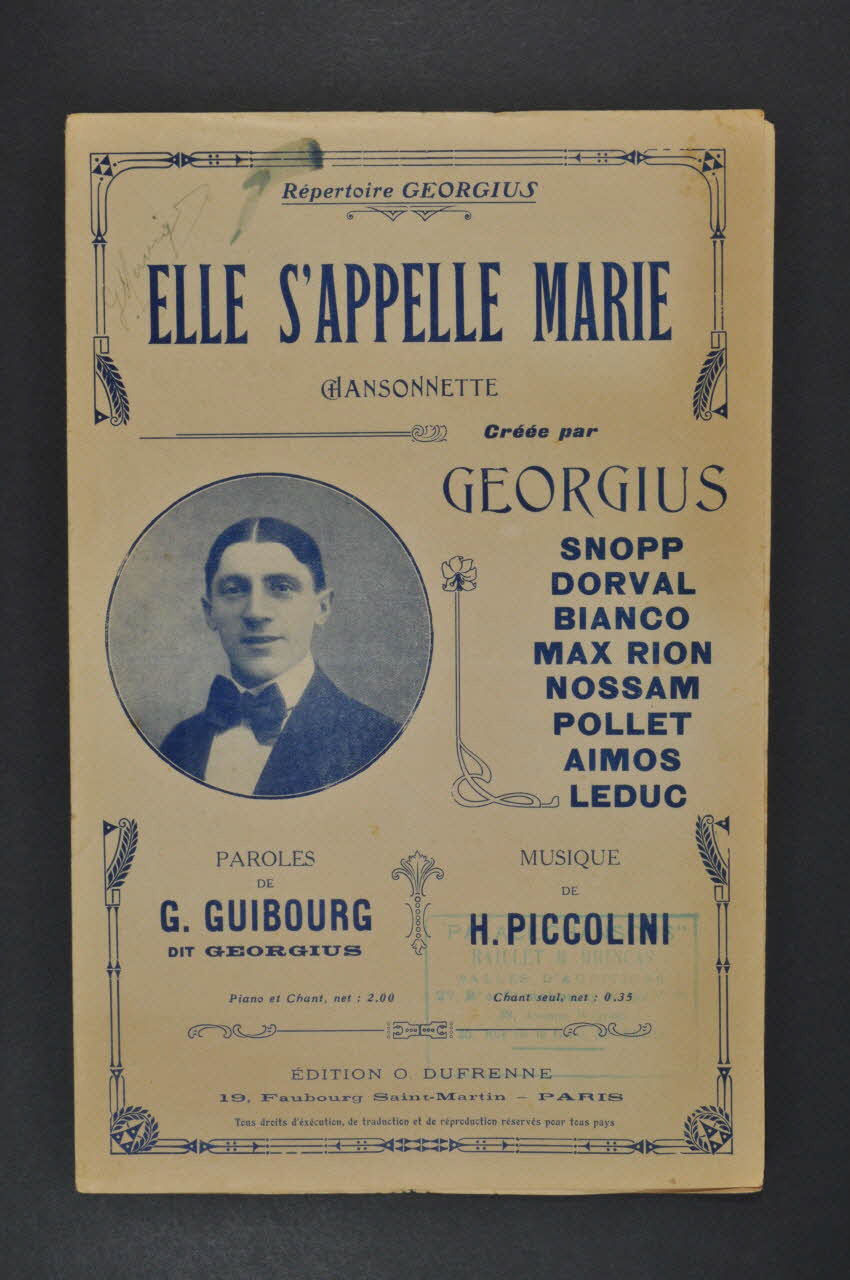 partition de musique petit format 1965.149.44 Photo Mucem