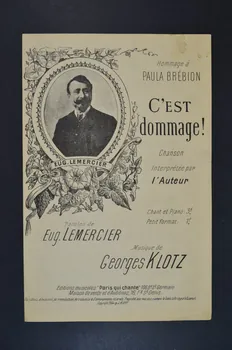 Eugène Lemercier ; Georges Klotz ; Paris Qui Chante chanson petit format Île-de-France, France 1904 1966.141.10  Photo Mucem