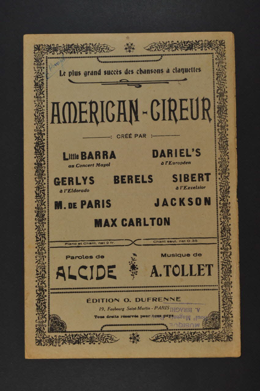 partition de musique petit format 1965.149.60 Photo Mucem