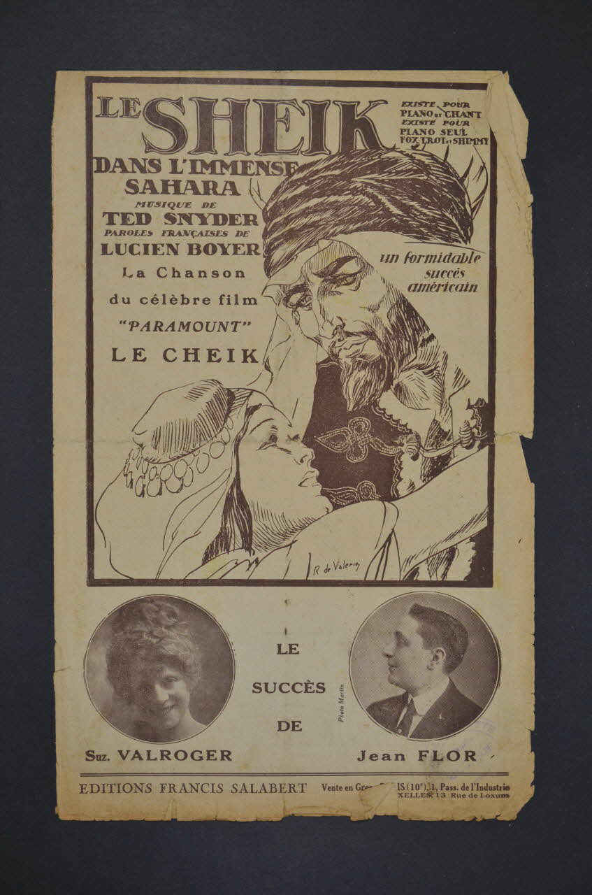 Lucien Boyer ; Ted Snyder ; Suzanne Valroger ; Jean Flor ; Francis F. Salabert chanson petit format Île-de-France, France 1921 1966.141.17 Photo Mucem