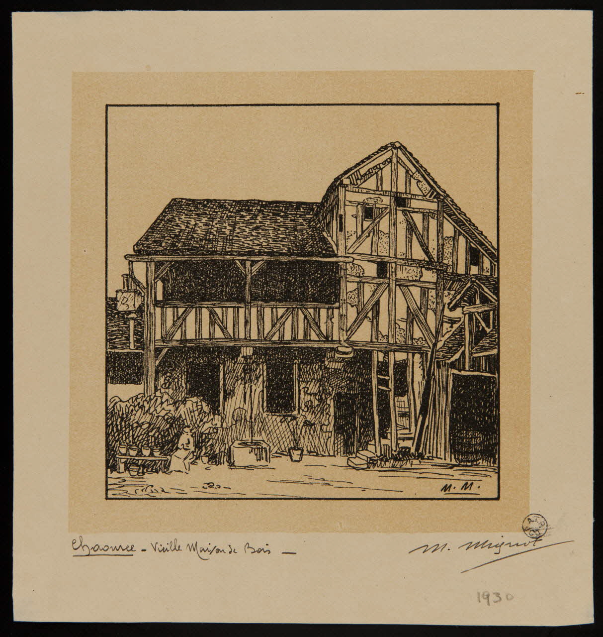 estampe Vieille Maison de Bois 1944.7.2 Photo Mucem