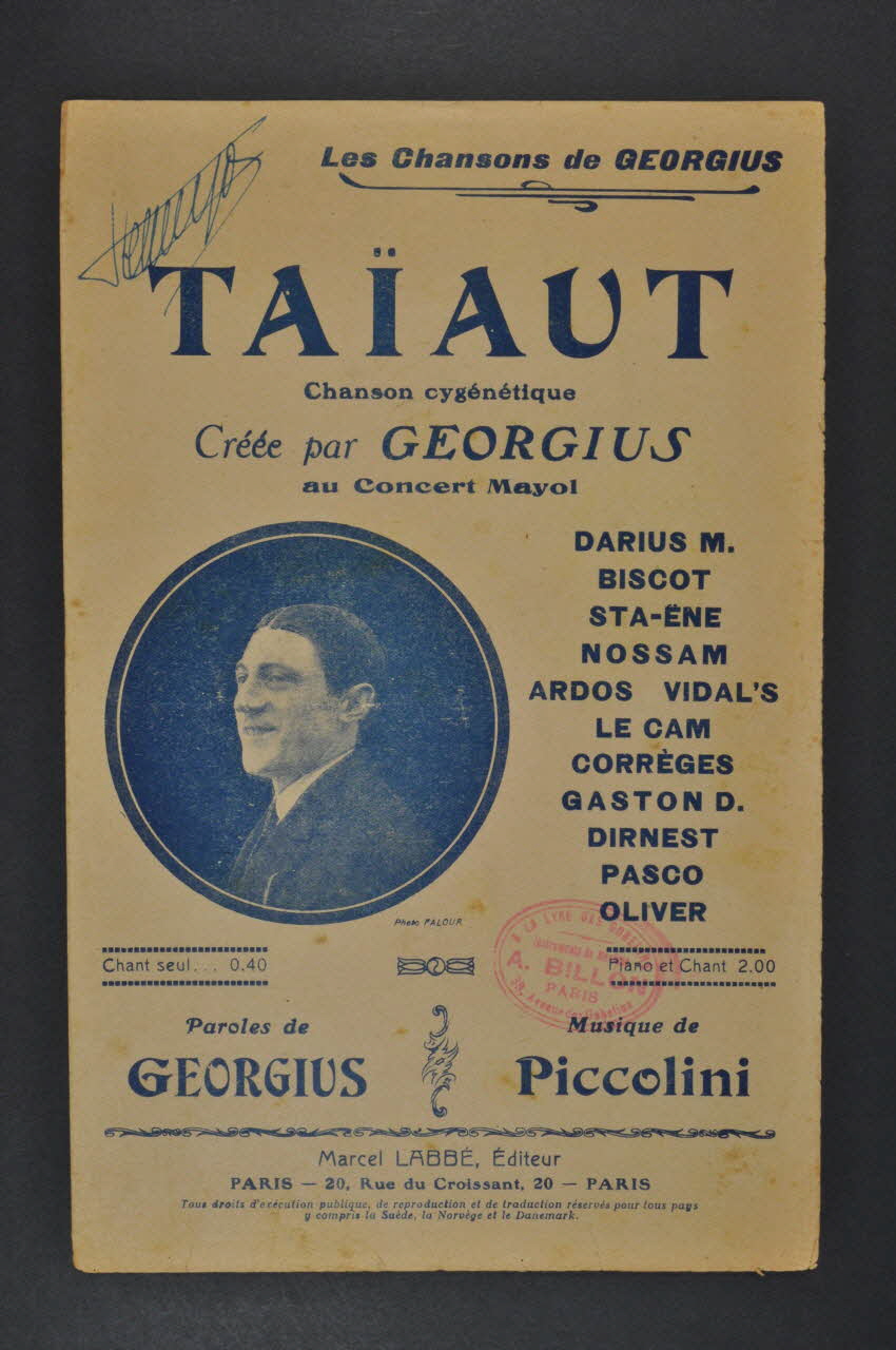 partition de musique petit format 1965.149.79 Photo Mucem