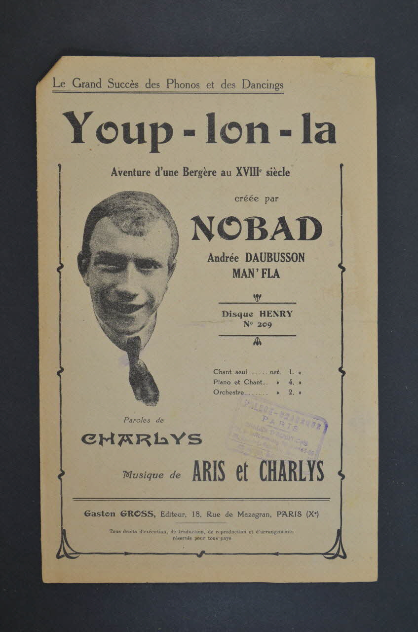 partition de musique petit format 1965.149.82 Photo Mucem