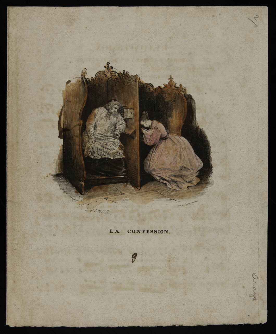 estampe LA CONFESSION. 1968.101.105 Photo Mucem