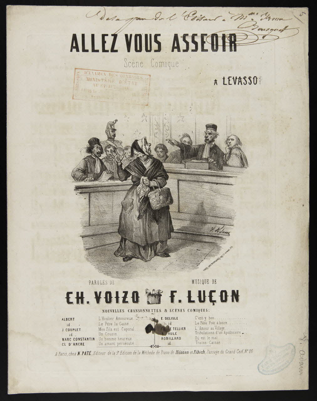 estampe ALLEZ VOUS ASSEOIR  Scène Comique 1968.101.11 Photo Mucem