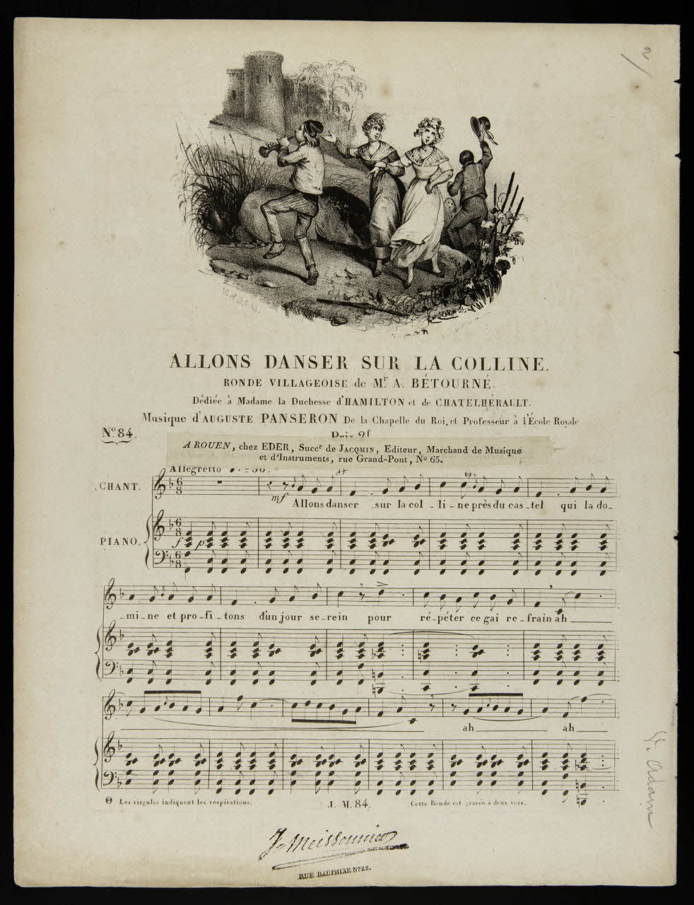 estampe ALLONS DANSER SUR LA COLLINE 1968.101.12 Photo Mucem