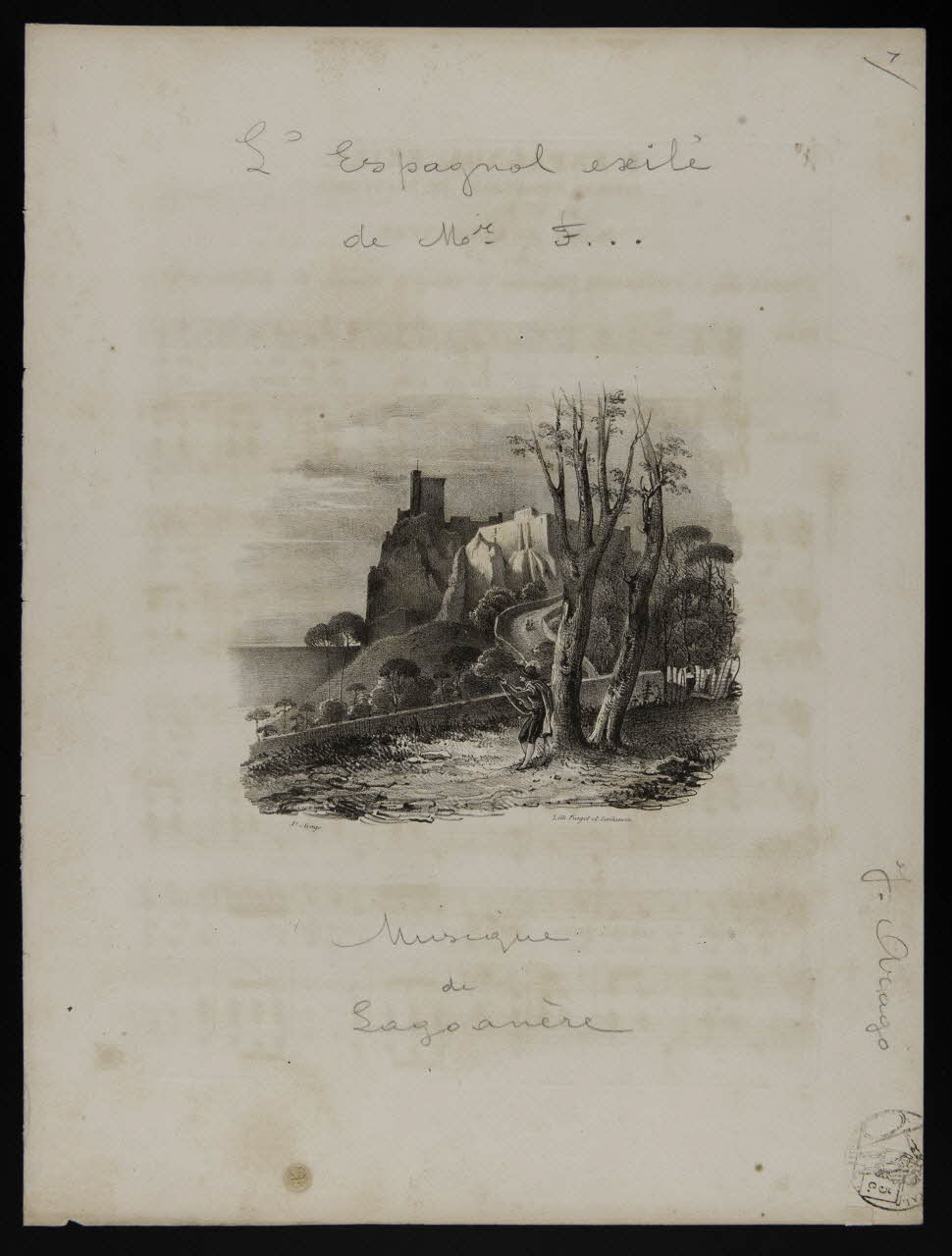 estampe L'Espagnol exilé 1968.101.127 Photo Mucem