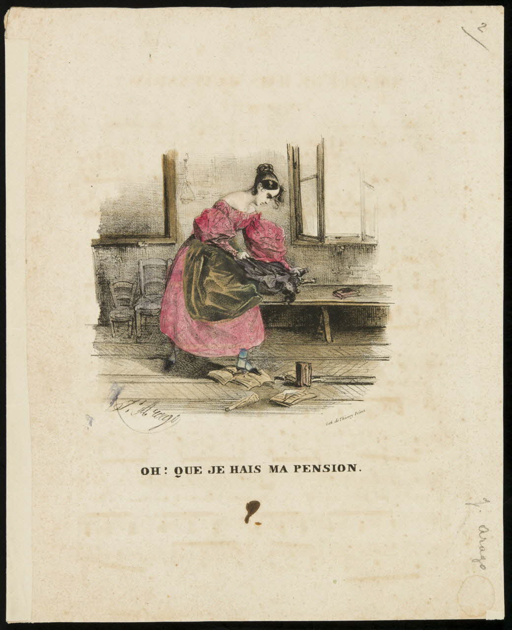 estampe OH ! QUE JE HAIS MA PENSION. 1968.101.133 Photo Mucem
