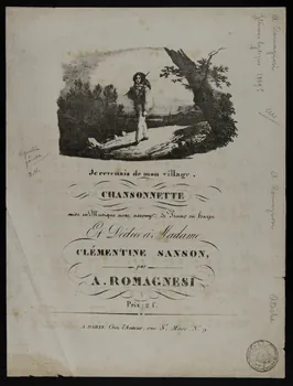 estampe Je revenais de mon village.  CHANSONNETTE 1968.101.152 Photo Mucem
