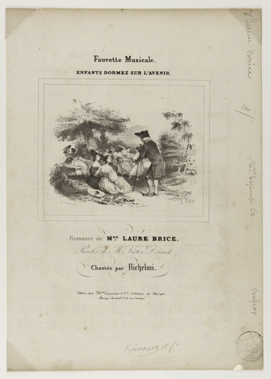 estampe Fauvette Musicale.  ENFANTS DORMEZ SUR L'AVENIR. 1968.101.159 Photo Mucem