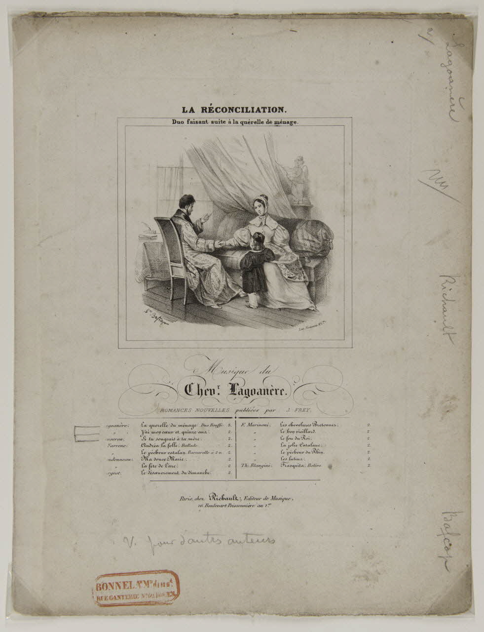 estampe LA RECONCILIATION. 1968.101.171 Photo Mucem