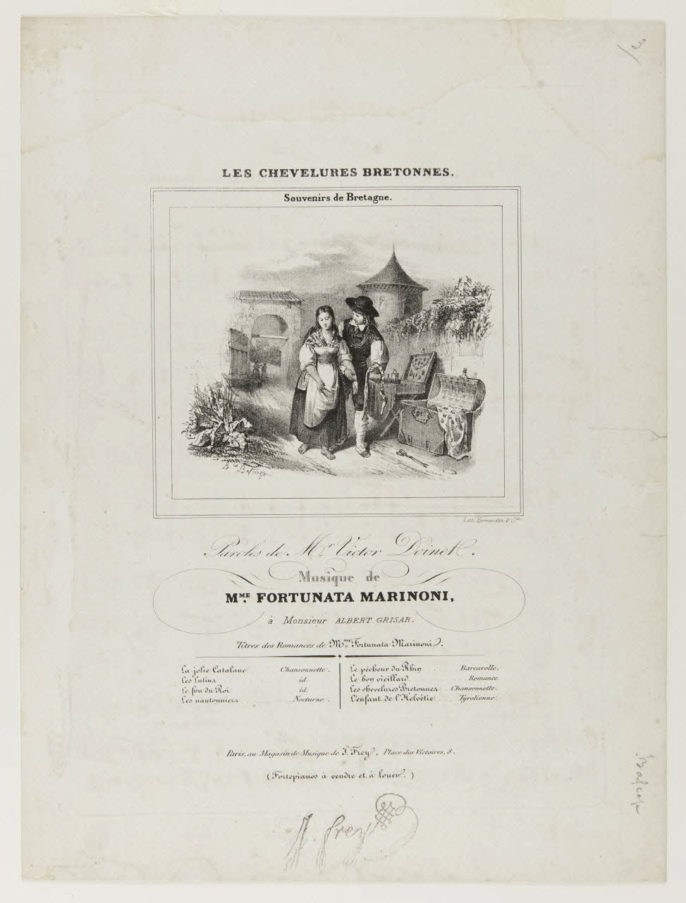 estampe LES CHEVELURES BRETONNES. 1968.101.181 Photo Mucem