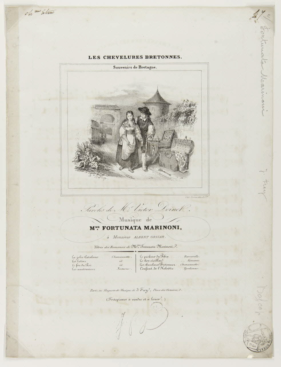 estampe LES CHEVELURES BRETONNES. 1968.101.182 Photo Mucem