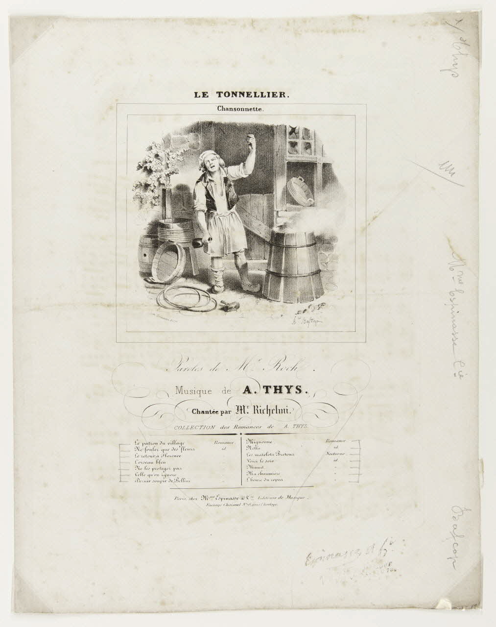 estampe LE TONNELIER. 1968.101.185 Photo Mucem