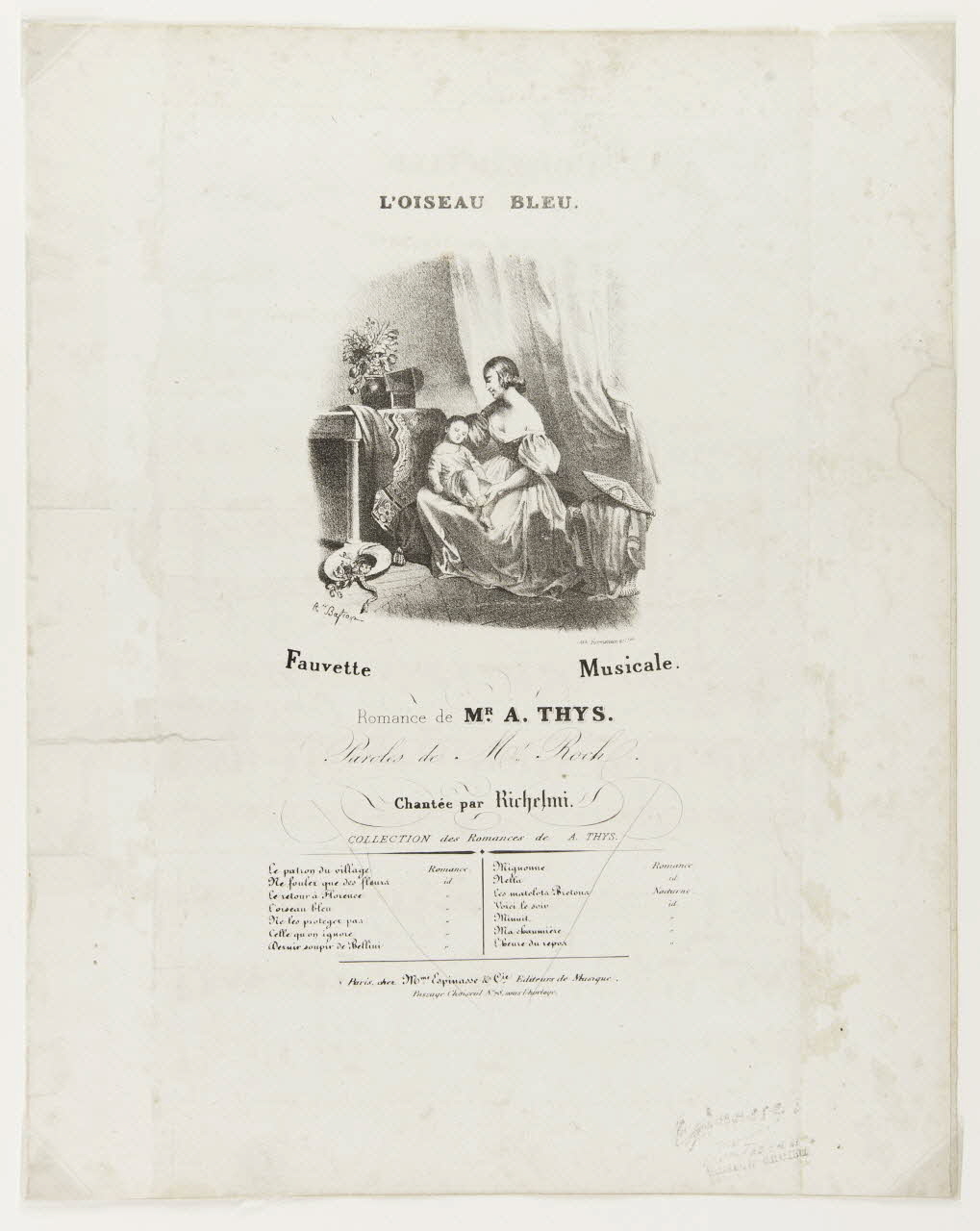 estampe L'OISEAU BLEU. 1968.101.187 Photo Mucem