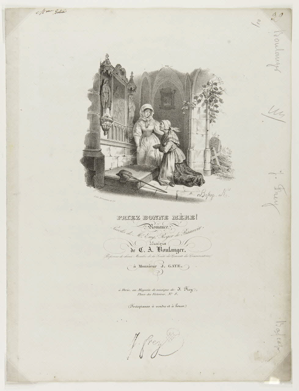 estampe PRIEZ BONNE MERE !  Romance. 1968.101.196 Photo Mucem