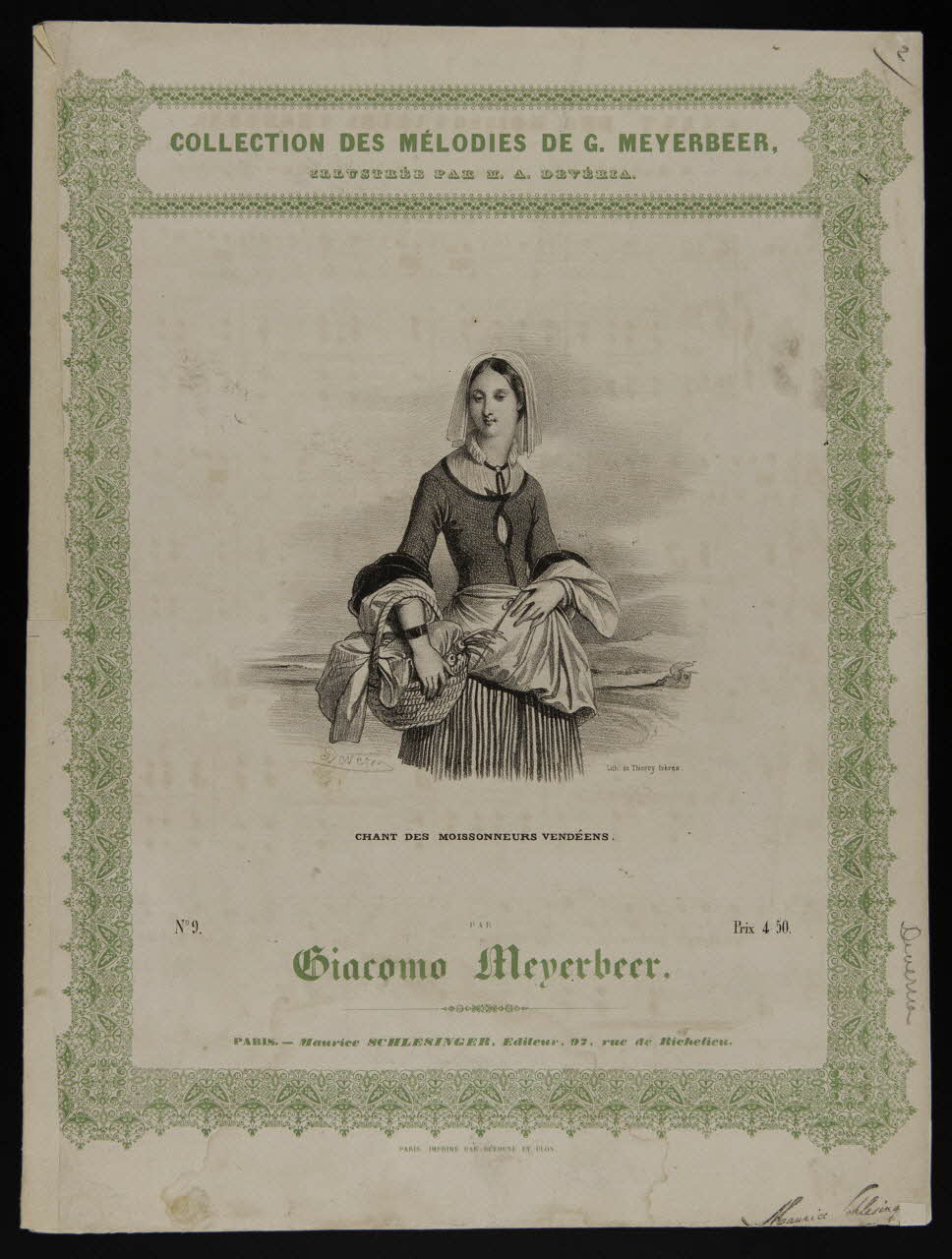 estampe CHANT DES MOISSONNEURS VENDEENS. 1968.101.216 Photo Mucem