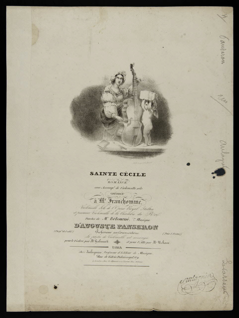 estampe SAINTE CECILE 1968.101.226 Photo Mucem