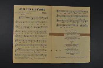 Horace Delattre ; Léo Lelièvre ; F. Renner ; Albert Cambardi ; Lina Cambardi chanson petit format Île-de-France, France 1912 1966.142.8 Photo Mucem