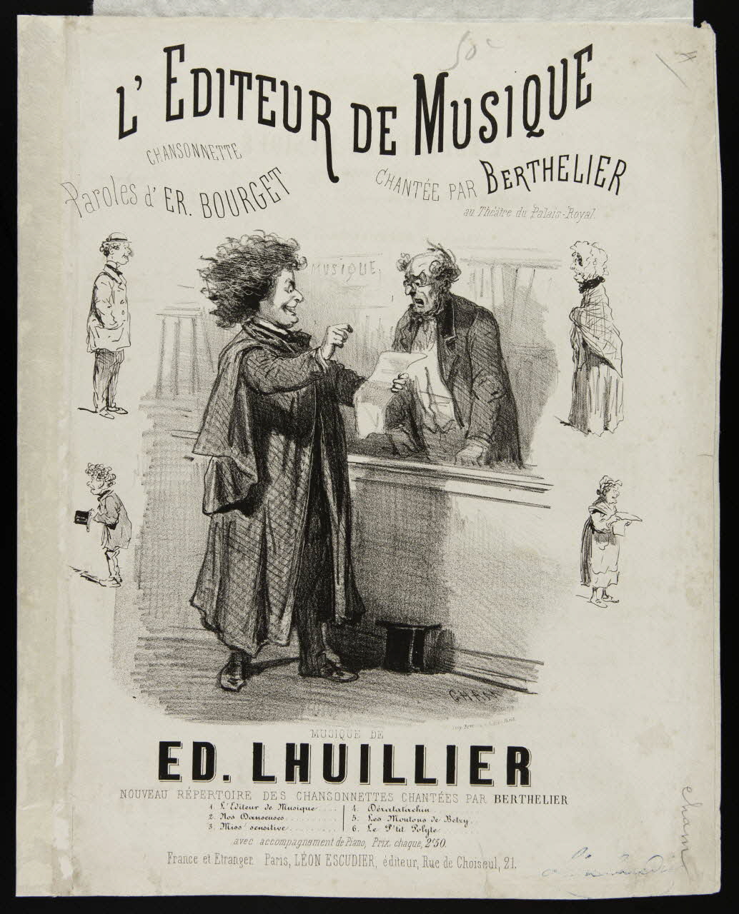 estampe L'EDITEUR DE MUSIQUE 1968.101.252 Photo Mucem