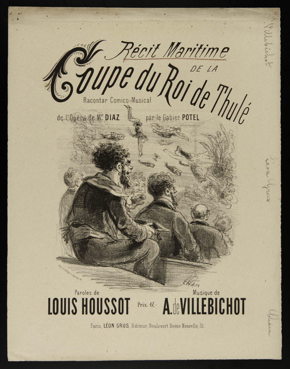 estampe Récit Maritime  DE LA  Coupe du Roi de Thulé  Racontar Comico-Musical 1968.101.254 Photo Mucem