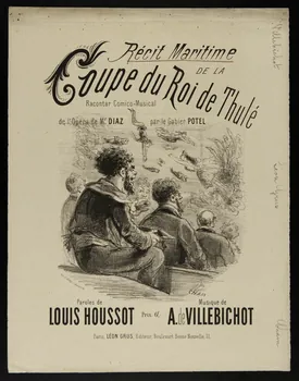 estampe Récit Maritime  DE LA  Coupe du Roi de Thulé  Racontar Comico-Musical 1968.101.254  Photo Mucem