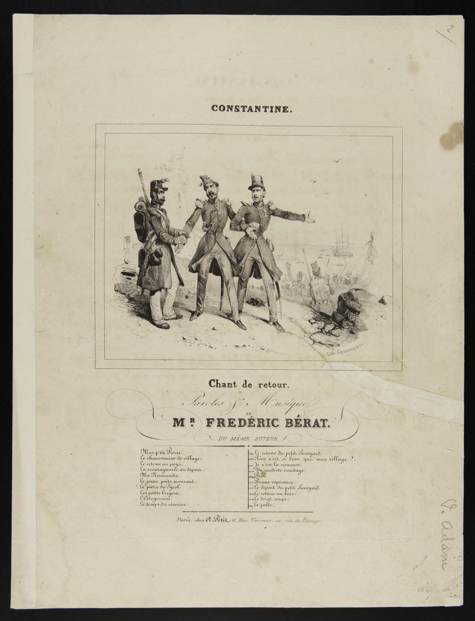 estampe CONSTANTINE.  Chant de retour. 1968.101.26 Photo Mucem