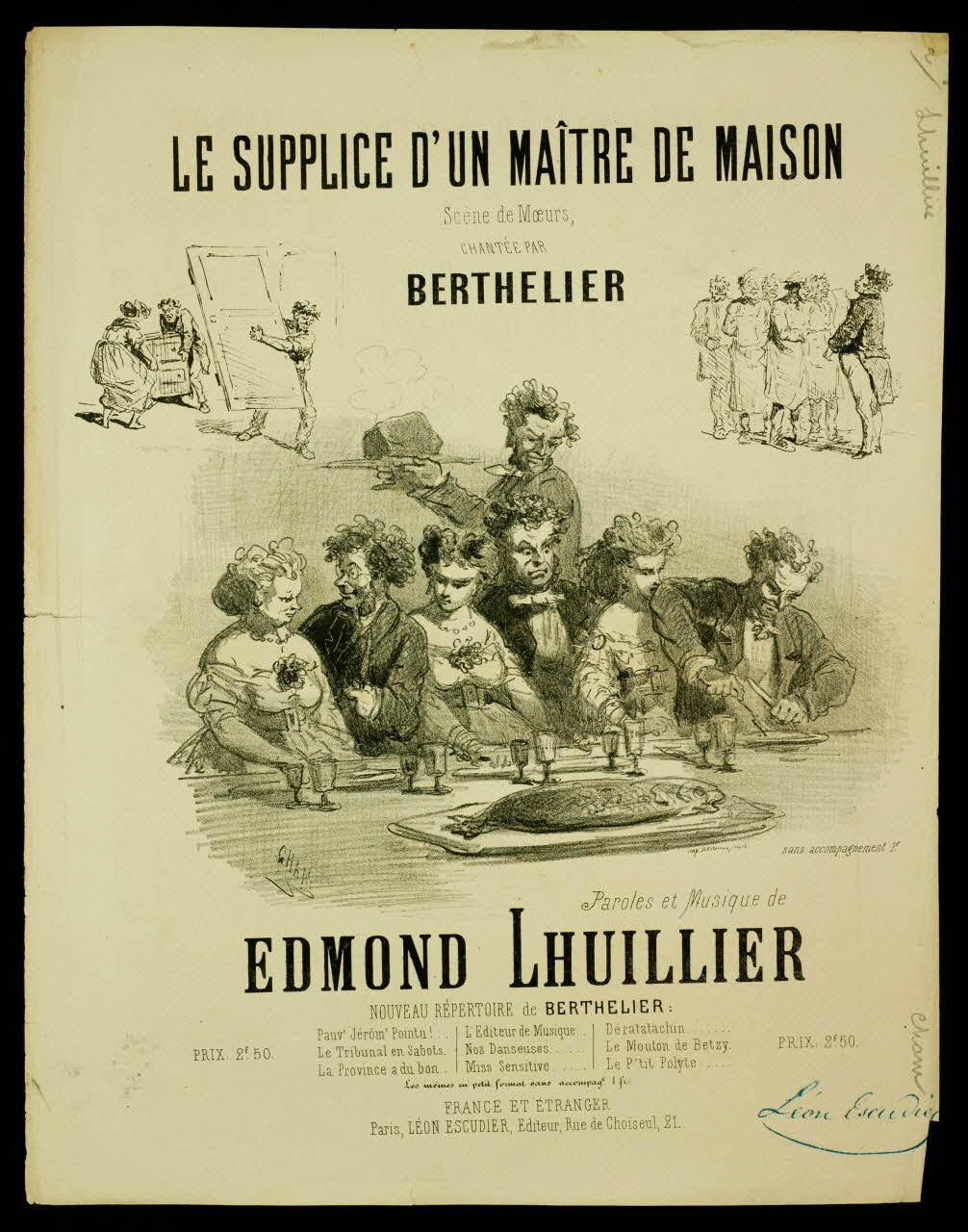 estampe LE SUPPLICE D'UN MAITRE DE MAISON 1968.101.266 Photo Mucem