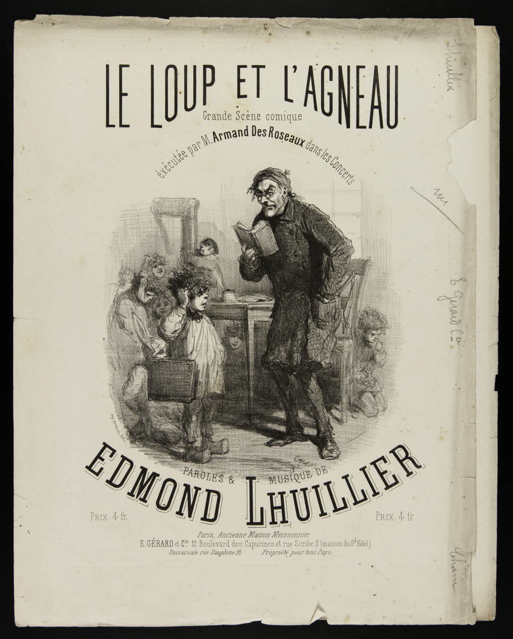 estampe LE LOUP ET L'AGNEAU 1968.101.269 Photo Mucem
