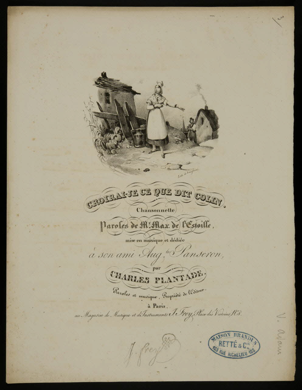 estampe CROIRAI-JE CE QUE DIT COLIN. 1968.101.27 Photo Mucem