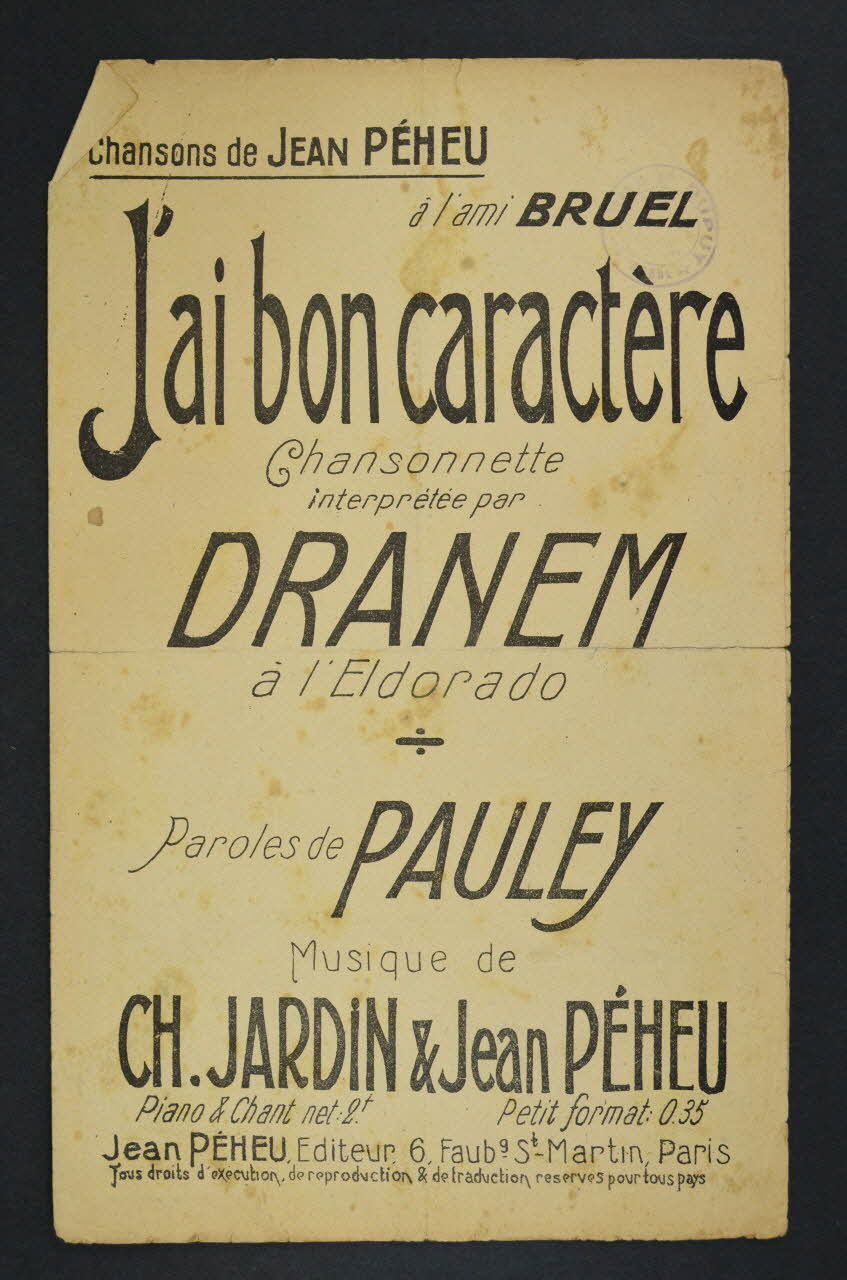 partition de musique petit format 1965.149.90 Photo Mucem